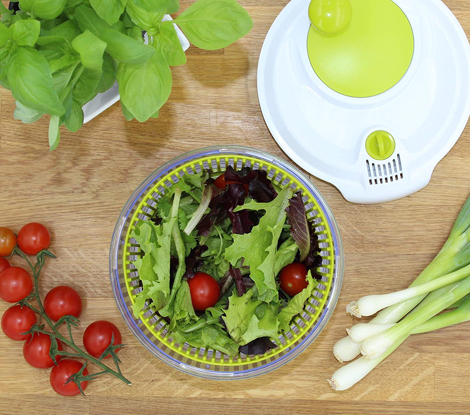 Twinzee Essoreuse à Salade Grande Capacité (5L) - Design Innovant - Poignée  ergonomique, Antidérapant et Bouton Stop : : Cuisine et Maison