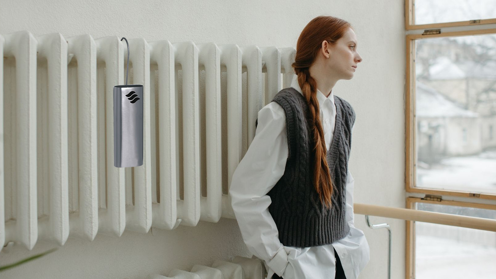 Saturateur radiateur, humidificateur radiateur en céramique blanche