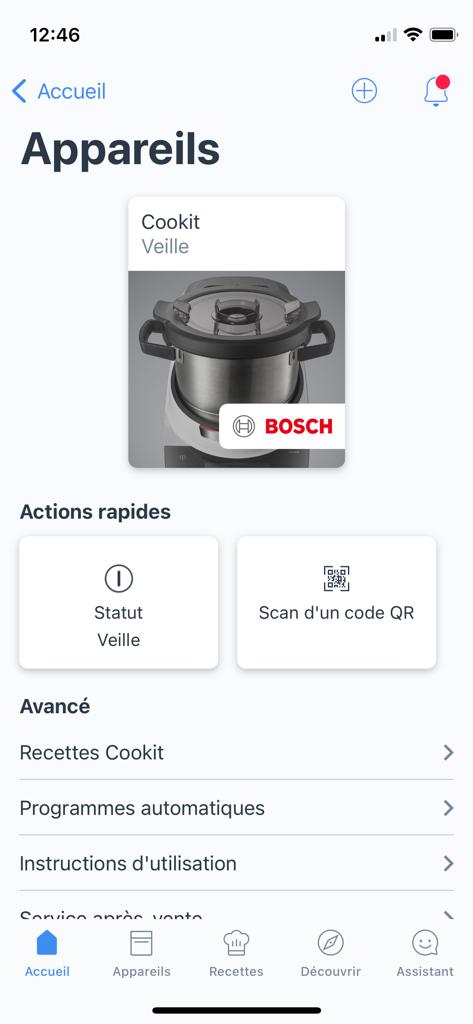 Application Home Connect Cookit